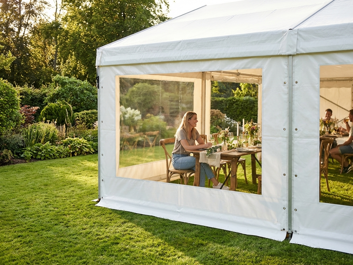 White PVC sidewall for marquee, strong and fire certified - view 3