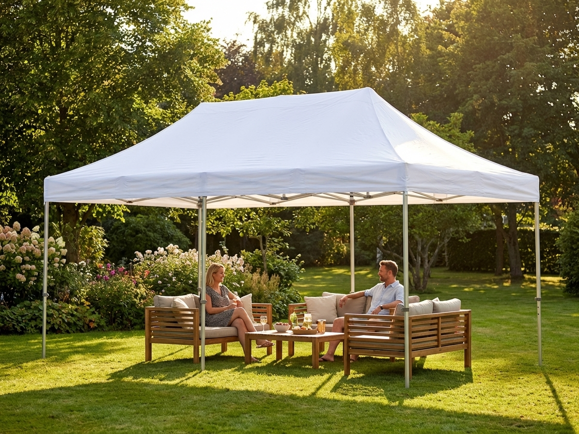 White pop up gazebo with aluminium frame for outdoor events