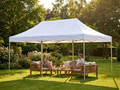 White pop up gazebo with aluminium frame for outdoor events