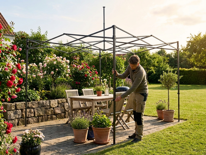 Steel gazebo frame 3x3m anthracite for outdoor events - product detail