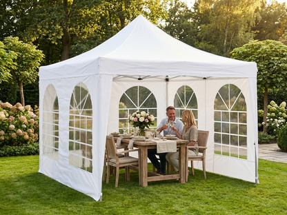 White Pop Up Gazebo 4x4m with Aluminium Frame for Outdoor Events - product detail