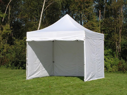 White pop-up gazebo 3x3 m with steel frame for outdoor events