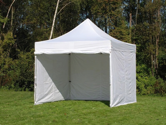 White pop-up gazebo 3x3 m with steel frame for outdoor events