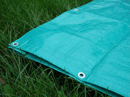 Green tarpaulin 5x8 metres, outdoor cover