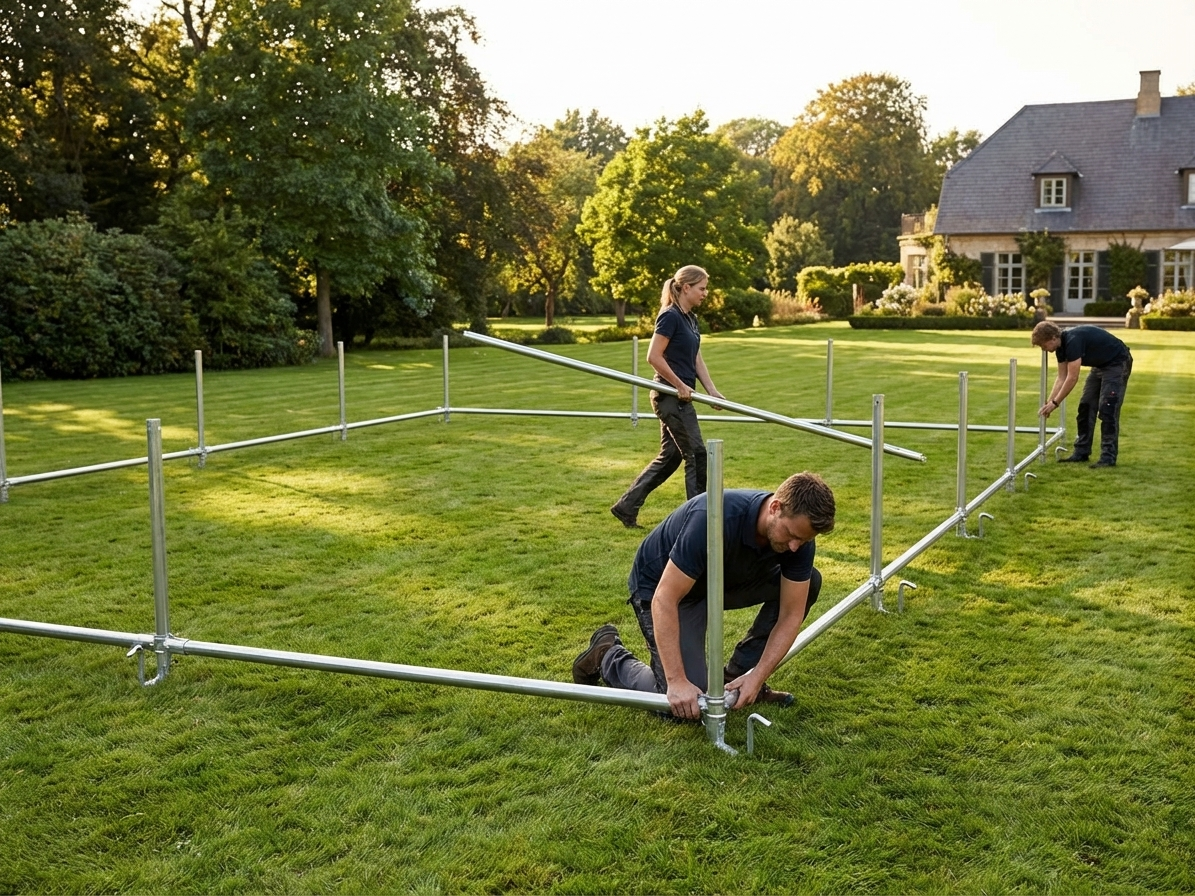 Marquee Ground Bar Frame in Galvanised Steel for Outdoor Events - view 3