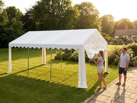 White polyethylene marquee roof cover 5x8m for outdoor events