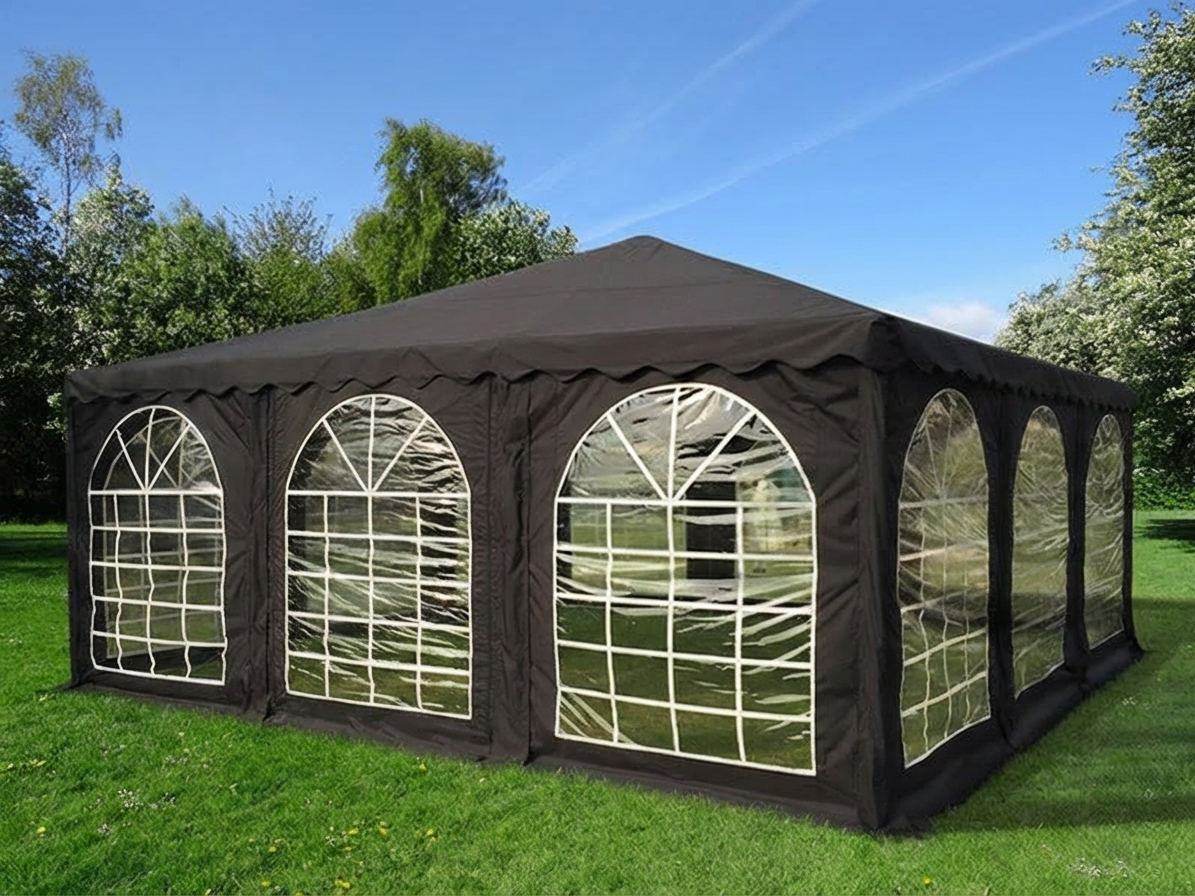 6x6 m black pagoda marquee for outdoor events - product detail
