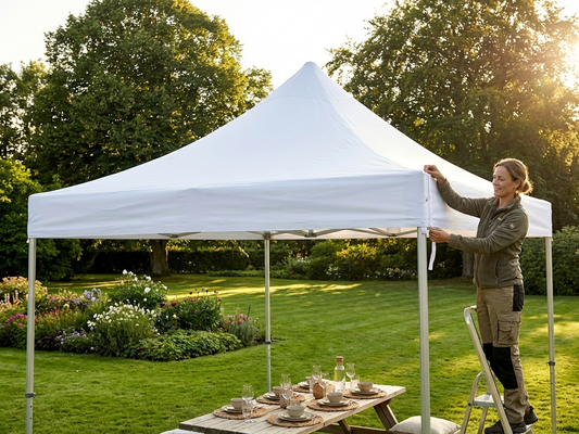 White PVC gazebo roof cover 3x6m for outdoor use - product detail