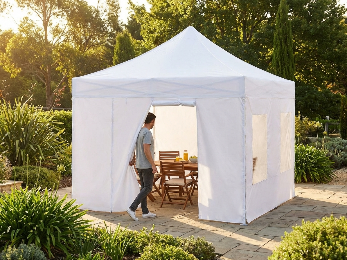 PVC Gazebo Sidewall Kit in White for 4x4m Gazebos - product detail