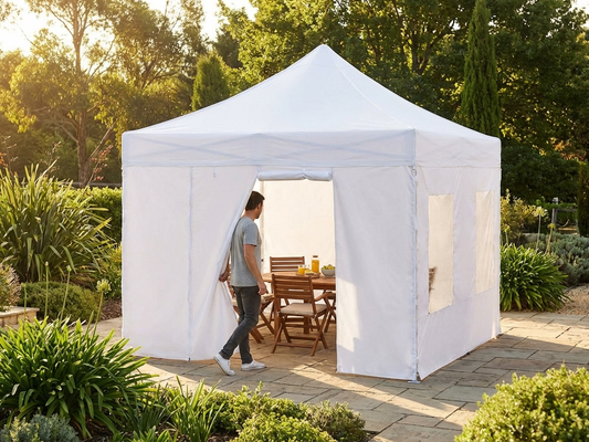 PVC Gazebo Sidewall Kit in White for 4x4m Gazebos - product detail