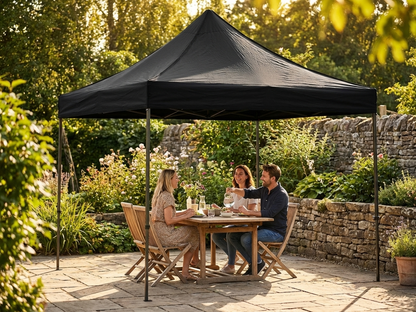 Black pop-up gazebo roof cover, UV and water-resistant - view 3