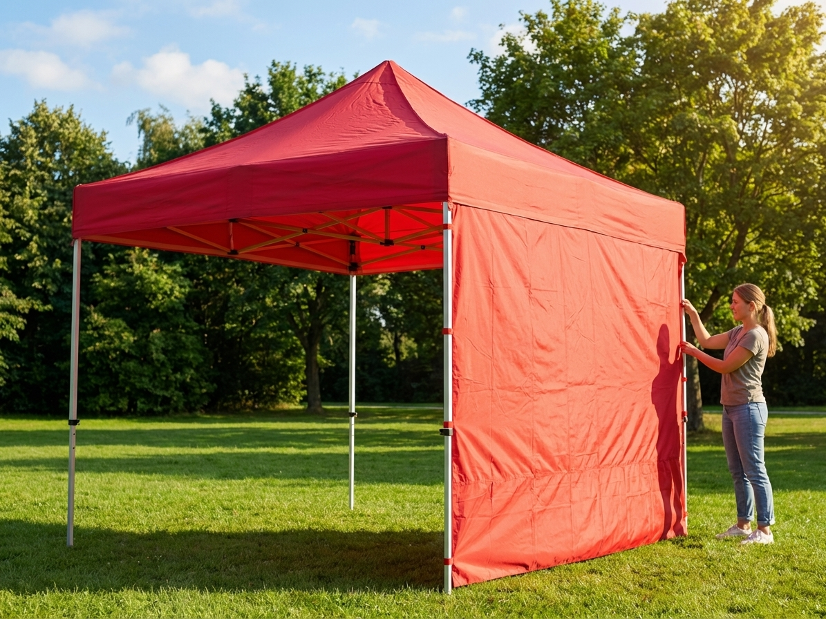 Flexible Event Sidewall in use on a gazebo