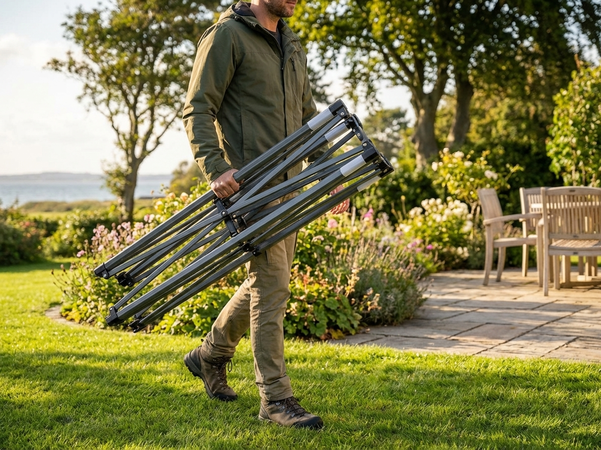 Steel gazebo frame 3x3 m grey, adjustable for outdoor use