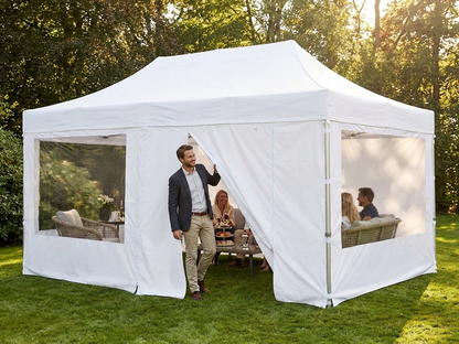 PVC sidewall kit for gazebo 4x6m white - view 3