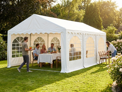 White 5x8 m marquee for outdoor events