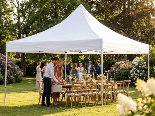 White Gazebo Roof Cover 4x8m for Outdoor Events