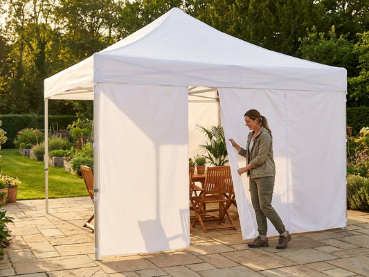 4m white sidewall with zippers for event tents - product detail