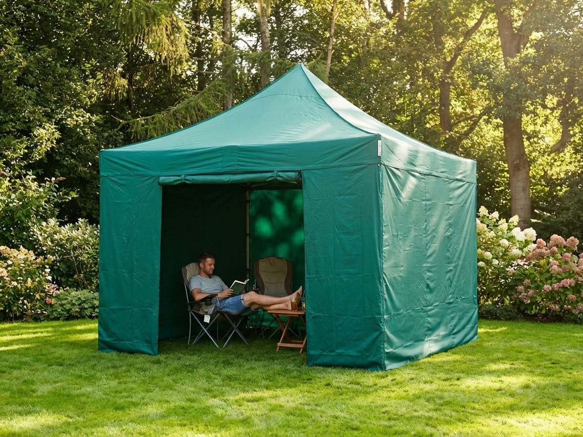 Green pop up gazebo with aluminium frame for outdoor events - product detail