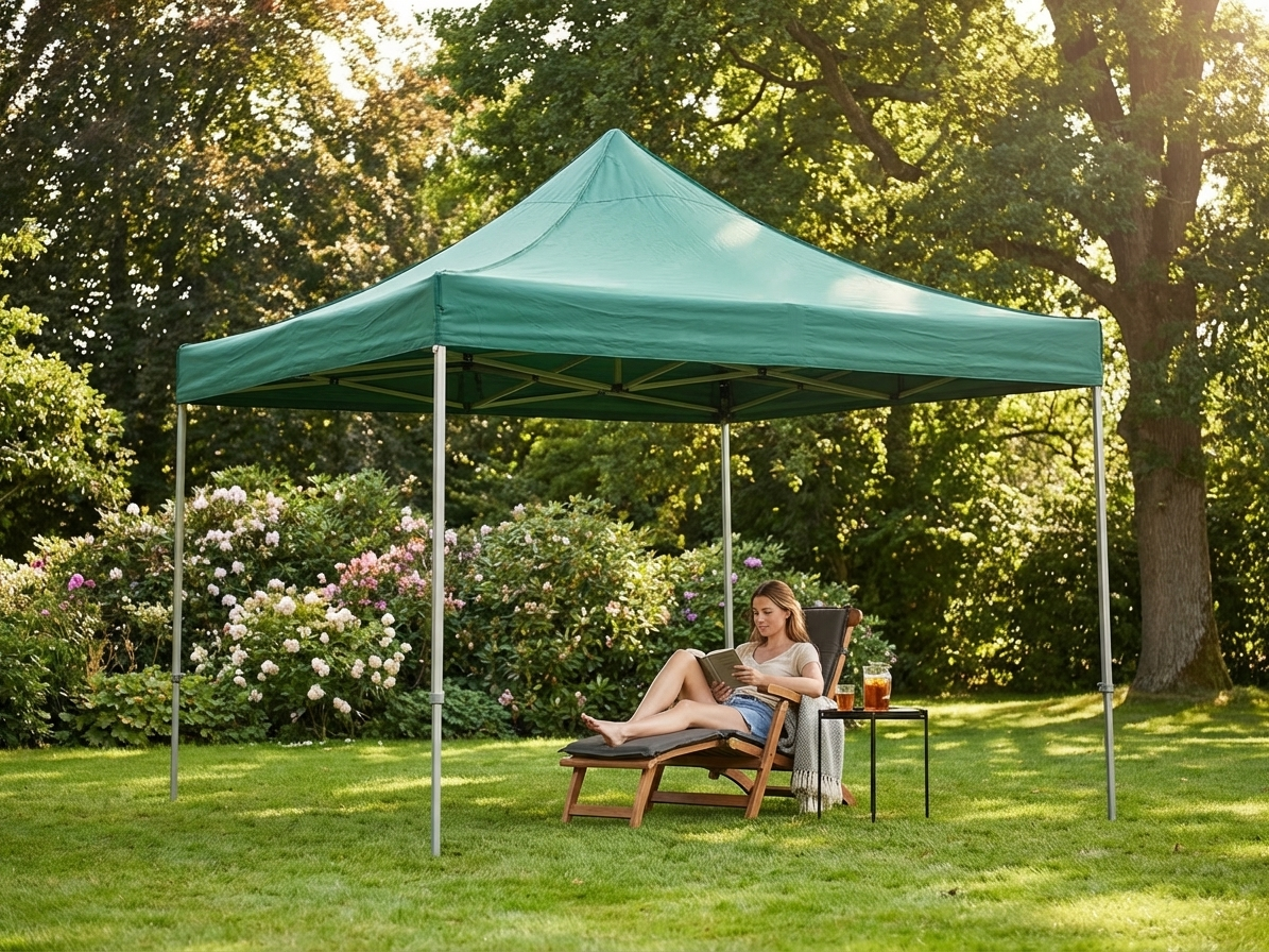 Pop Up Gazebo 4x4m Green with Aluminium Frame - product detail