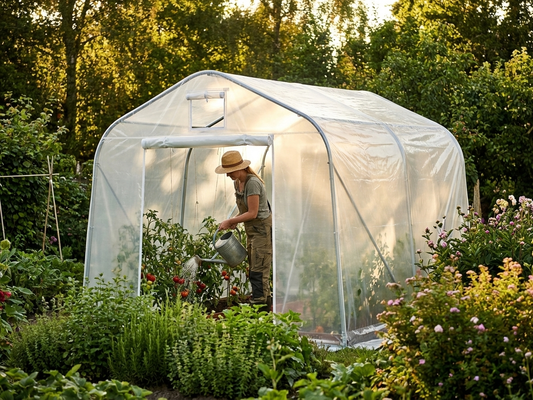 Transparent polytunnel roof cover for greenhouse, 2x3m