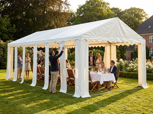 White PVC roof cover for 8x16 m marquee, strong and waterproof - product detail