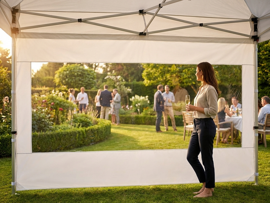 Panorama Window Sidewall in white for FleXtents
