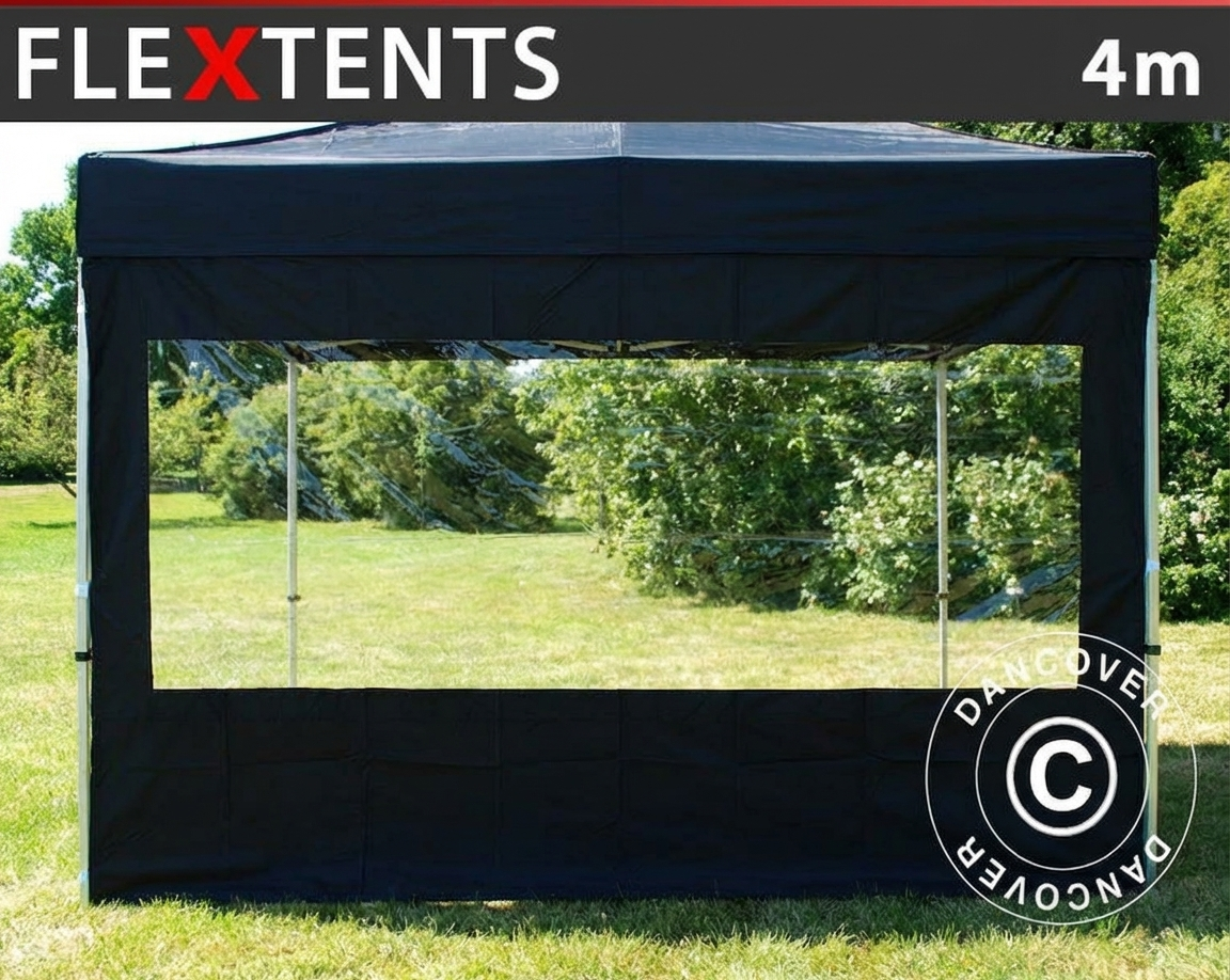 Black sidewall with panorama window for outdoor events - product detail