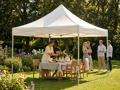 White pop up gazebo roof cover 4x4 m, flame retardant - view 3