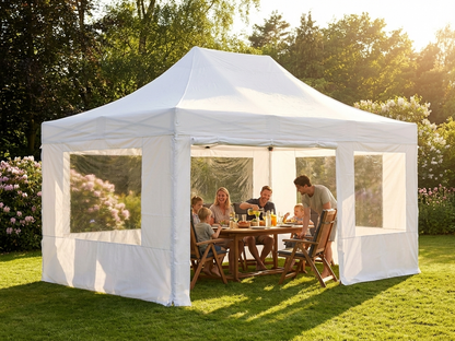 White heavy-duty pop up gazebo for outdoor events - view 3