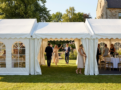 White PVC marquee extension for events - product detail