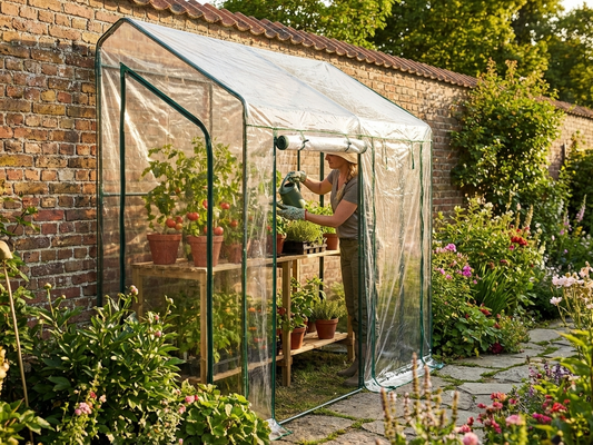Transparent polyethylene greenhouse cover, 1.1x2x2.1m
