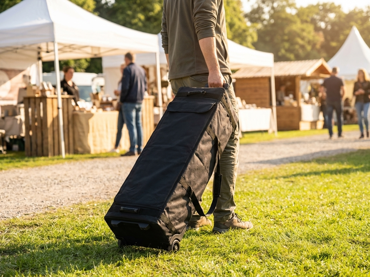 Carry Bag with Wheels in Black for Flextents