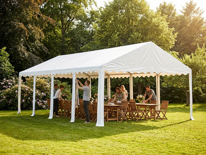 White PVC marquee roof cover 5x10m for outdoor events - product detail