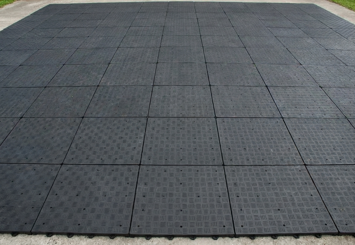Anthracite Flooring PRO made from recycled PE