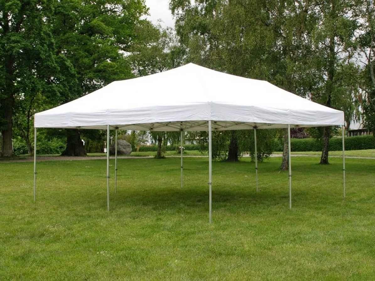 6x6 metre white pop-up gazebo with aluminium frame for outdoor events - product detail