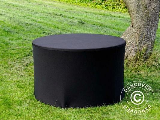Black stretch table cover for events - product detail