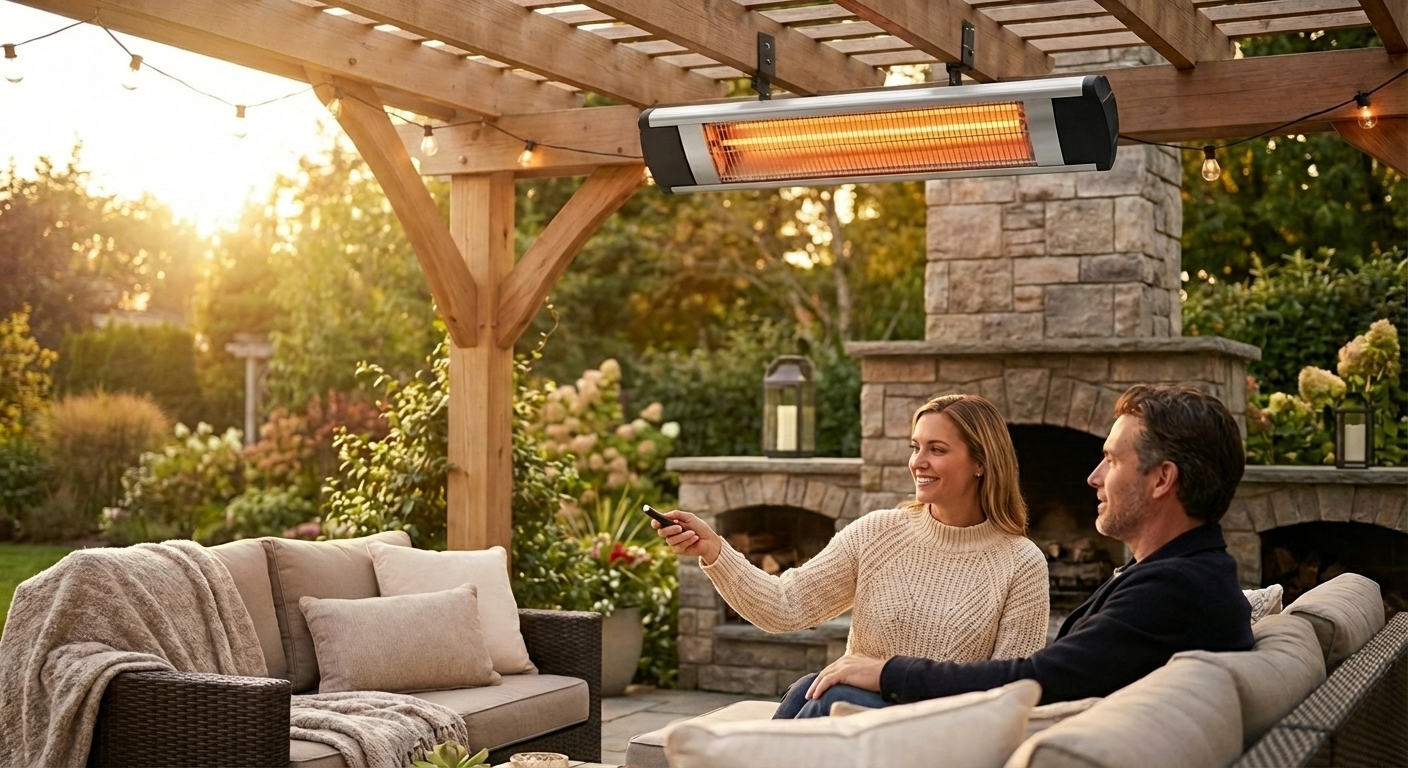 Aluminium patio heater for outdoor heating - product detail